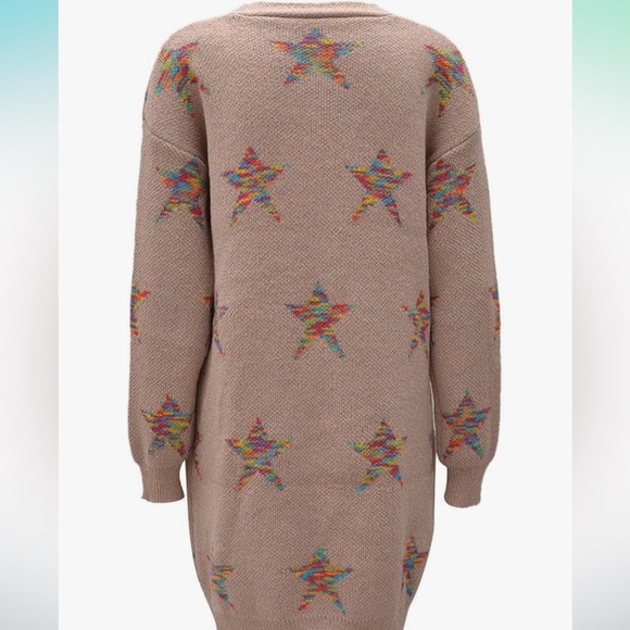 WOMEN’S XL SWEATER STAR NWT FLORAL BLOOMING WOMENS SWEATER JACKET # 370 - Picture 4 of 5